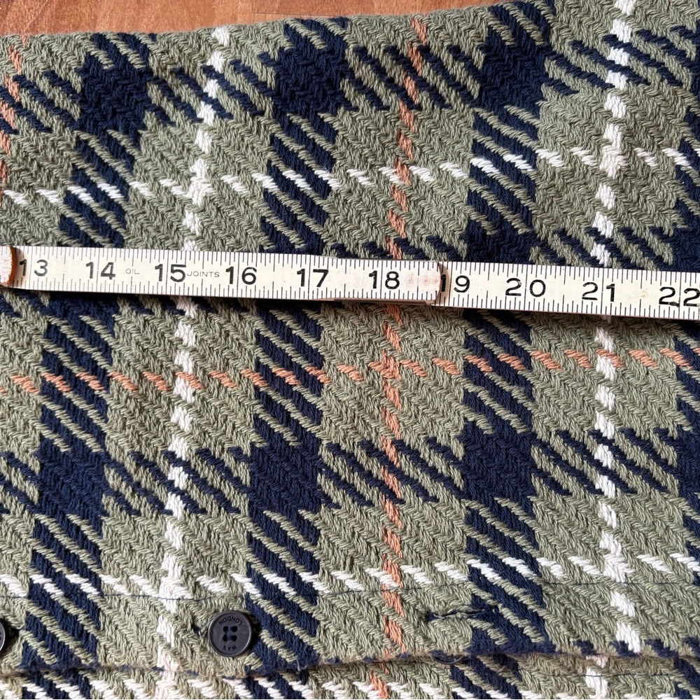 Wax London Cotton Button-Up in Green and Blue - Picture 7 of 7